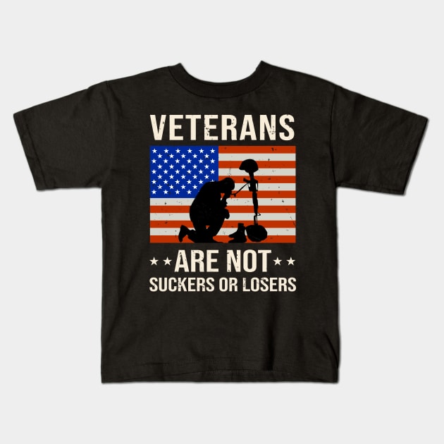 veterans are not suckers or losers Kids T-Shirt by snnt